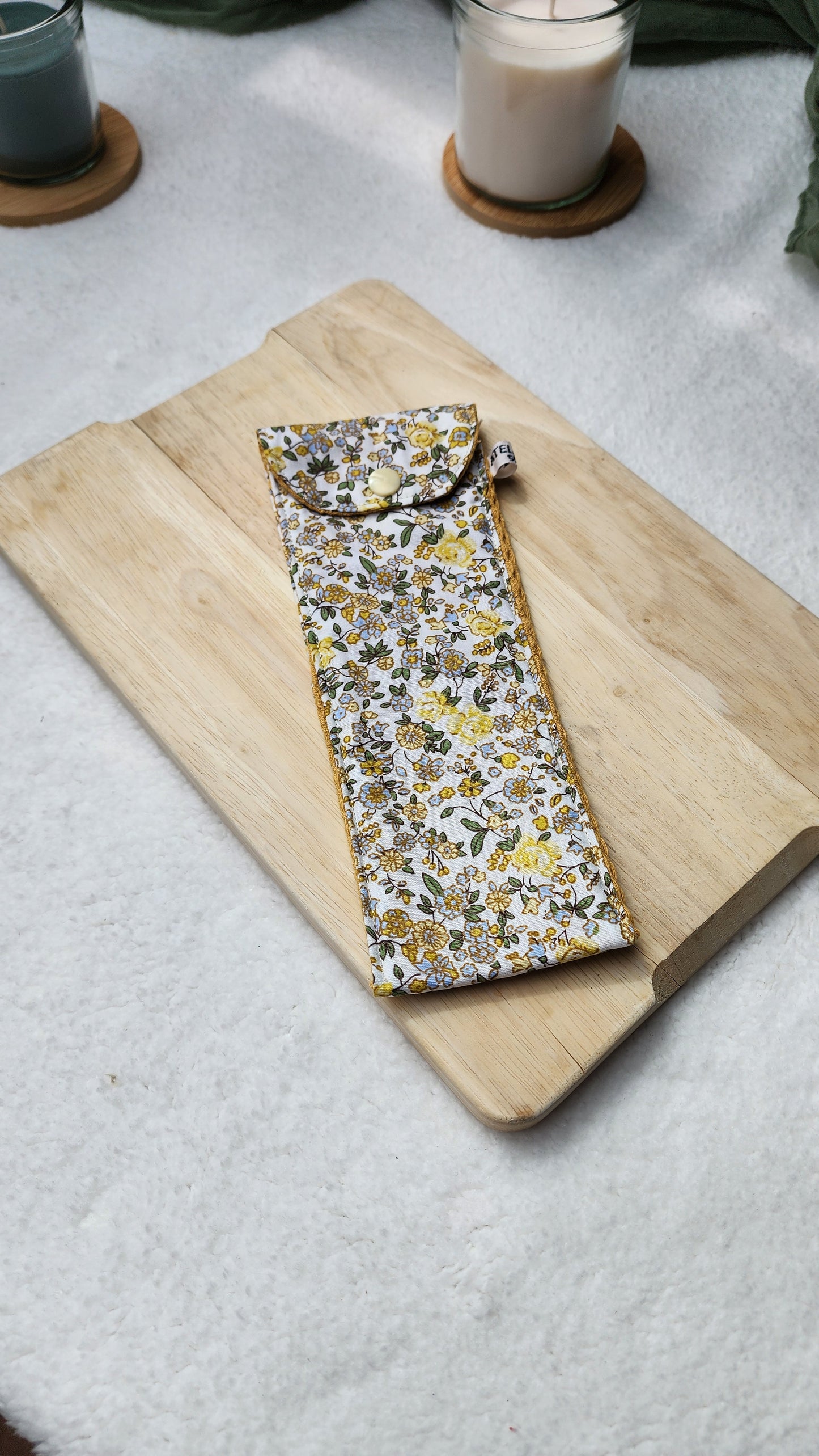Etui Fleuri jaune