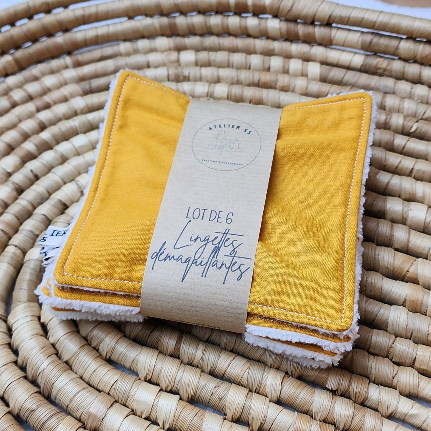 Lot de 6 lingettes Moutarde