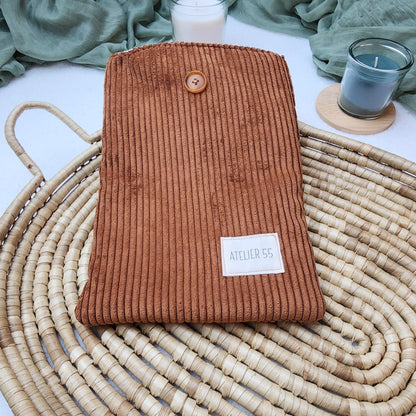 Housse de livre Velours camel