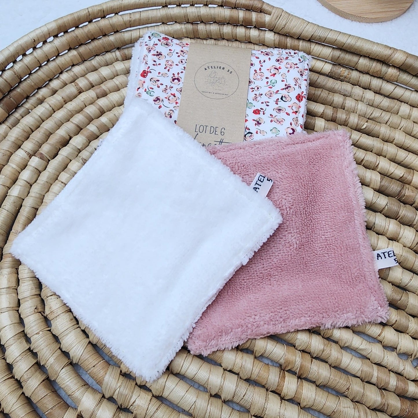 Lot de 6 lingettes Rosa