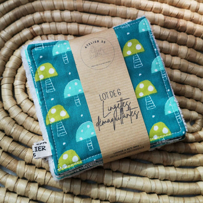 Lot de 6 lingettes Champignons